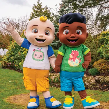 Cocomelon Characters Cody and JJ at Chessington World of Adventures Resort