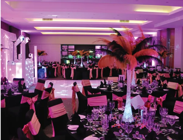 Decorated event space