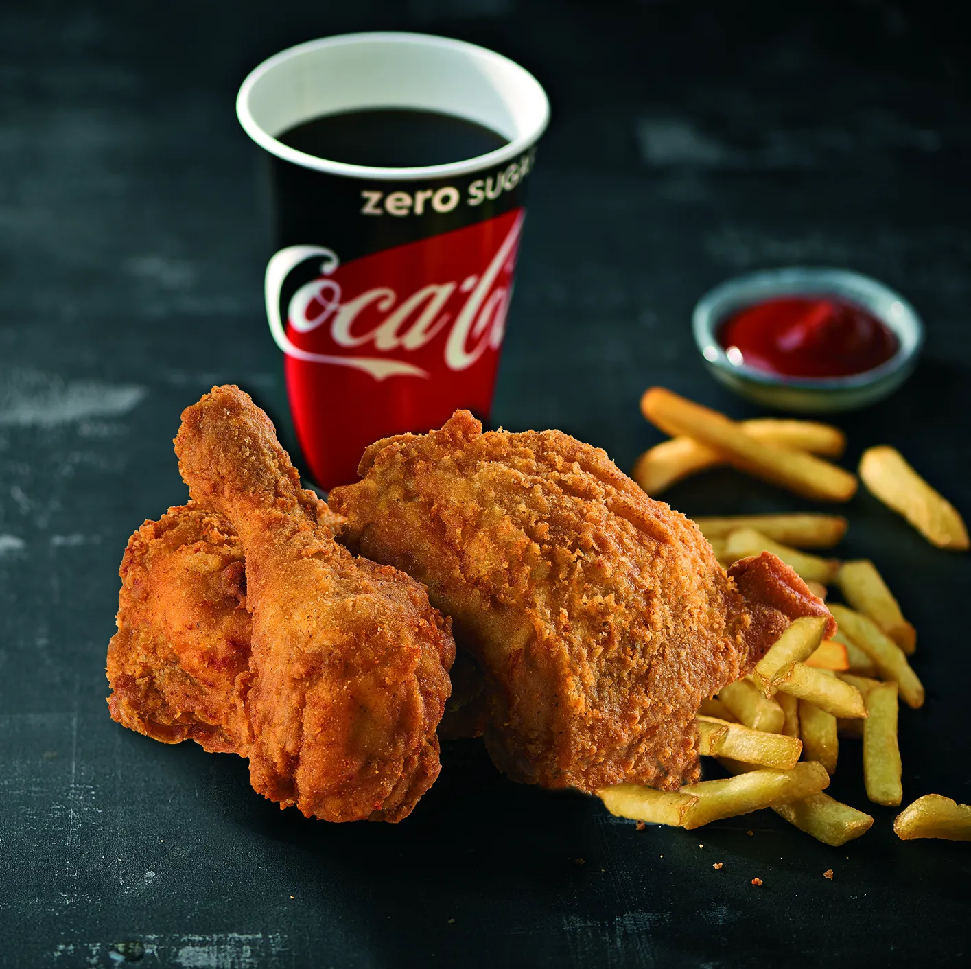 3 piece chicken meal at Drop'n Chicken 